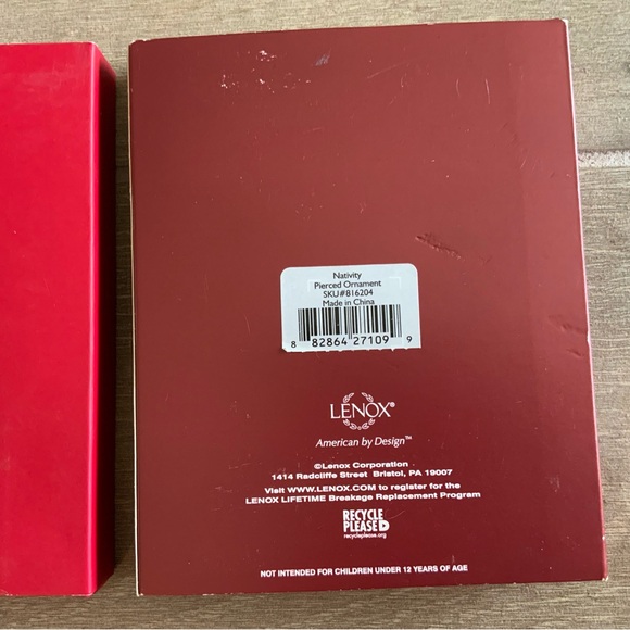 Set of 2 Lenox Christmas Ornament Holiday Nativity I love my dog - Picture 6 of 7